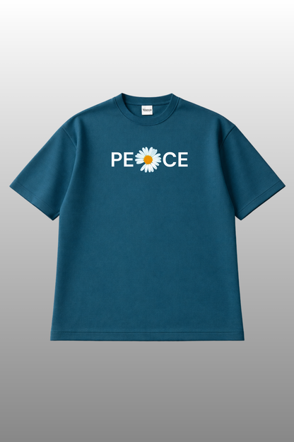 Daisy Peace Oversized Tee | Heavyweight Soft Fabric