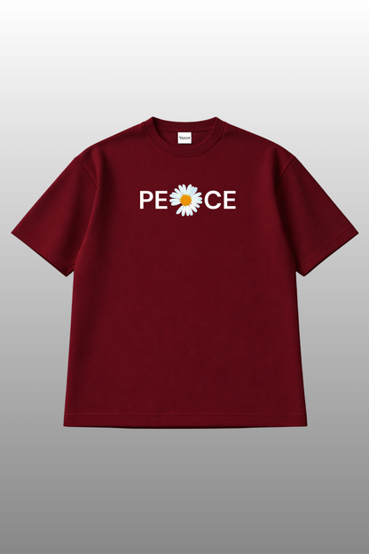 Daisy Peace Oversized Tee | Heavyweight Soft Fabric