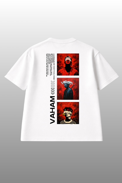 Crimson Vision Premium Fabric Oversized Tee