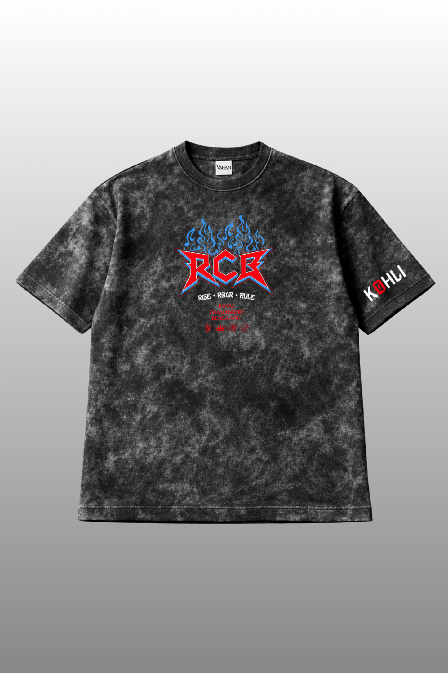 Acid Washed Royal Black Edition | Premium Unisex Oversized Tee