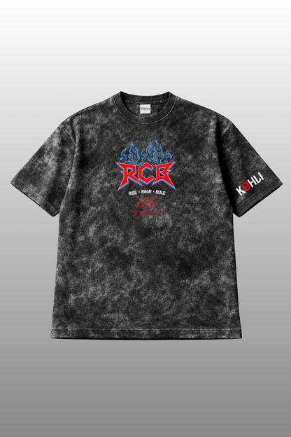 Acid Washed Royal Black Edition | Premium Unisex Oversized Tee