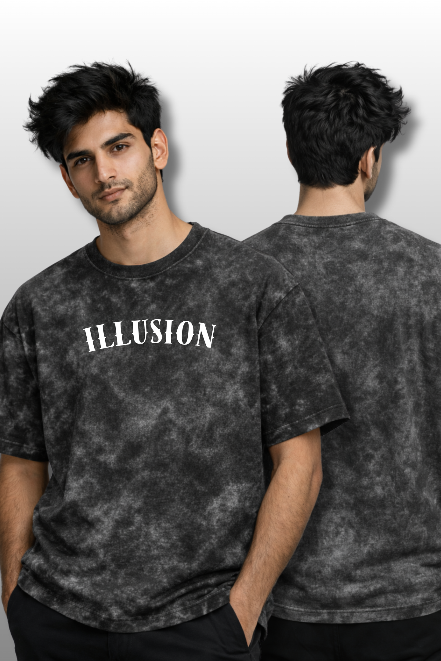VAHAM Originals | Unisex Oversized Acid Washed Tee